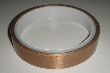 Materia prima tejida fibra de vidrio resistente da alta temperatura del paño de la cinta de Brown